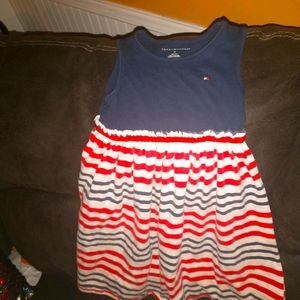 Girls Tommy red white and blue dress